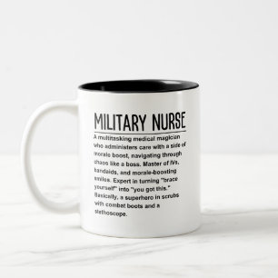 Caneca De Café Em Dois Tons Enfermeira Militar