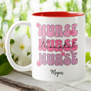 Caneca De Café Em Dois Tons Enfermeira Neonatal Groovy Healthcare NICU Preemie