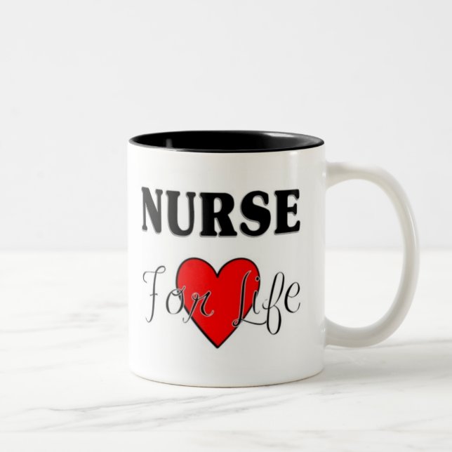 Caneca De Café Em Dois Tons Enfermeira para a vida (Direita)