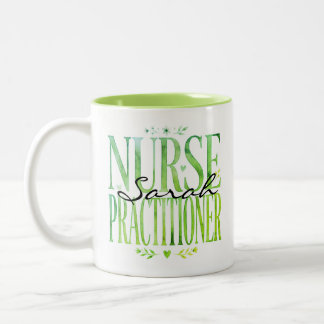 Caneca De Café Em Dois Tons Enfermeira Praticante Presente Verde Elegante para