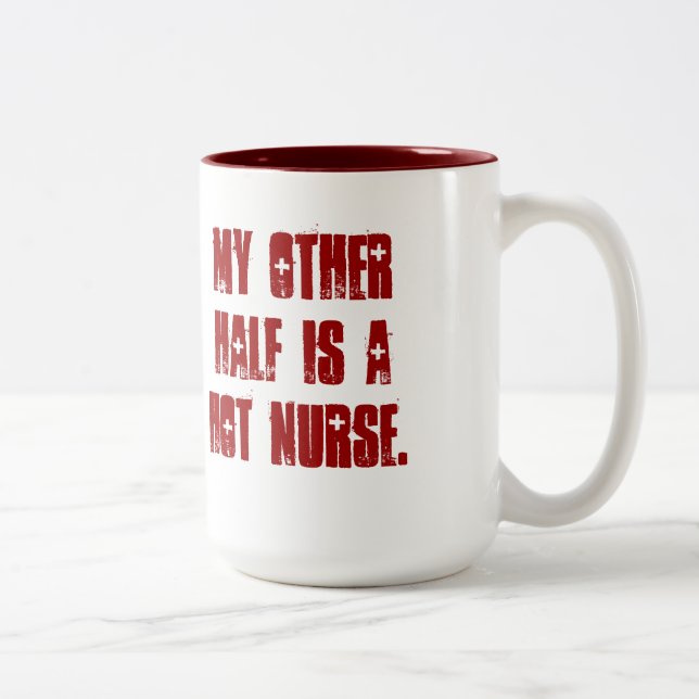 Caneca De Café Em Dois Tons Enfermeira quente (Direita)