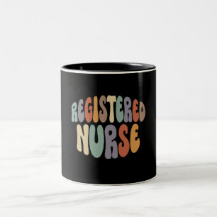 Caneca De Café Em Dois Tons Enfermeira Registrada RN Proud Career Profissão