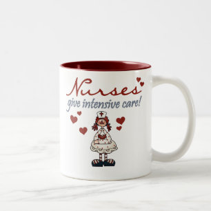 Caneca De Café Em Dois Tons Enfermeiras dão camisetas e presentes intensos