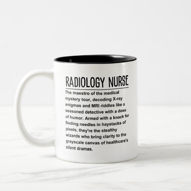 Caneca De Café Em Dois Tons enfermeiro de radiologia (Esquerda)