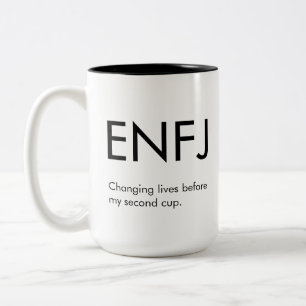 Caneca De Café Em Dois Tons ENFJ Mudando vidas Mug Gift