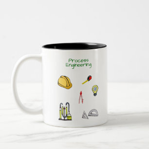 Caneca De Café Em Dois Tons Engenharia Química do engenheiro de Processos