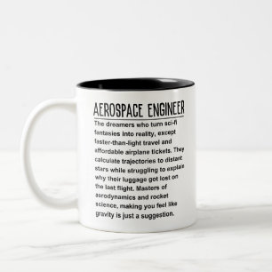 Caneca De Café Em Dois Tons Engenheiro aeroespacial