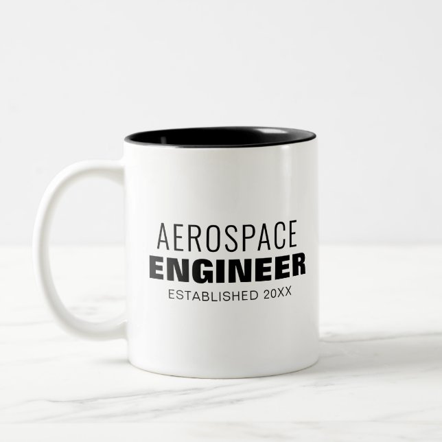 Caneca De Café Em Dois Tons Engenheiro Aerospace (Esquerda)