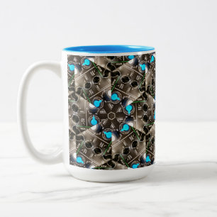 Caneca De Café Em Dois Tons Engenheiro Azure Blue Sound de 15 oz - Grande Taça