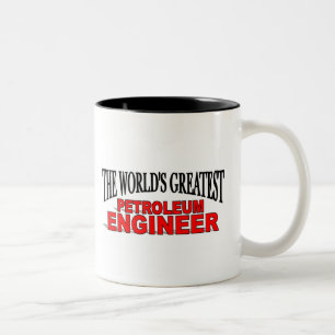 Caneca De Café Em Dois Tons Engenheiro do petróleo do mundo o grande