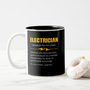 Caneca De Café Em Dois Tons Engenheiro Elétrico De Definição Eletrônica Signif