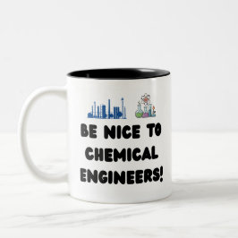Caneca De Café Em Dois Tons Engenheiro Químico Engraçado — Seja Legal com o En