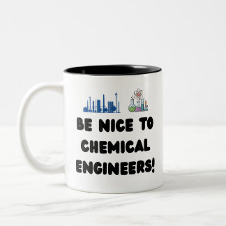 Caneca De Café Em Dois Tons Engenheiro Químico Engraçado — Seja Legal com o En