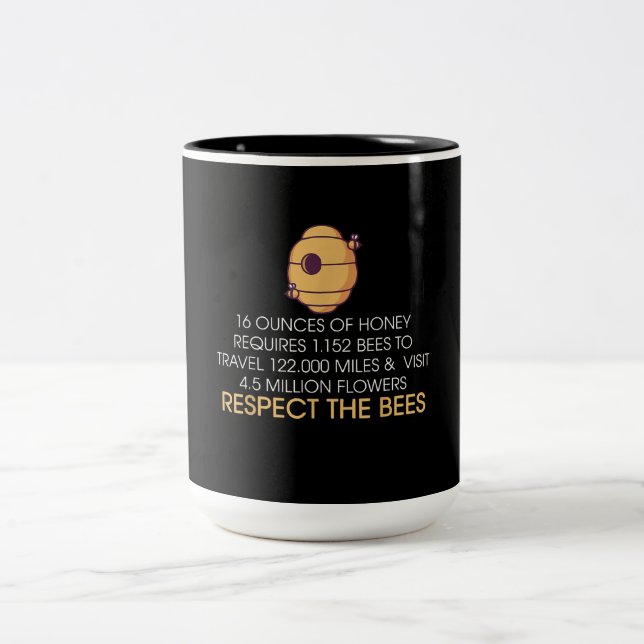 Caneca De Café Em Dois Tons Engraçada Bee Hive Gift | Presentes De Abelhas De  (Centro)