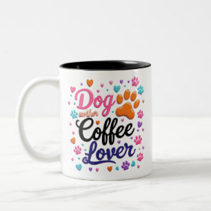 Caneca De Café Em Dois Tons Engraçada Cachorro De Cachorro De Cachorro Dançand
