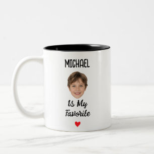 Caneca De Café Em Dois Tons Engraçada Cama de Crianças Favorita com Foto de No