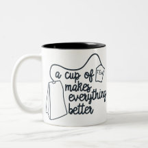 Engraçada Taça de Chá faz tudo melhor