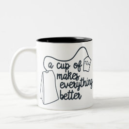 Caneca De Café Em Dois Tons Engraçada Taça de Chá faz tudo melhor