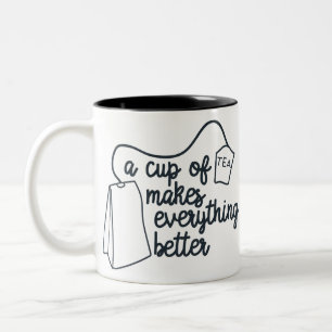 Caneca De Café Em Dois Tons Engraçada Taça de Chá faz tudo melhor