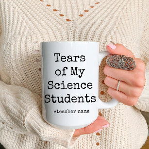 Caneca De Café Em Dois Tons Engraçadas lágrimas de meus alunos   Professor de 