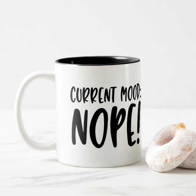 Caneca De Café Em Dois Tons Engraçado (Com Donut)