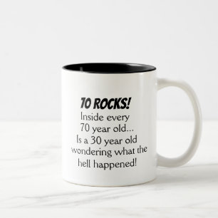 Caneca De Café Em Dois Tons Engraçado 70 Birthday Gift