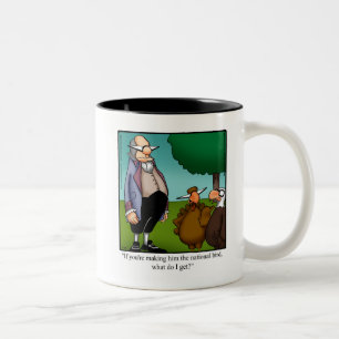Caneca De Café Em Dois Tons Engraçado Ação de Graças Humor Mug Gift