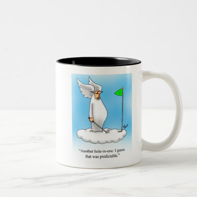 Caneca De Café Em Dois Tons Engraçado Angel Golf Humor Mug! (Direita)