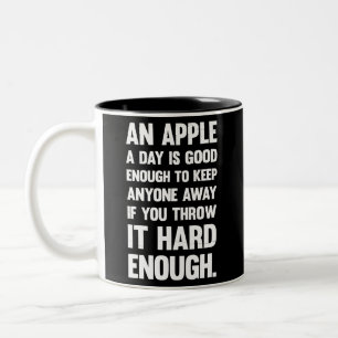 Caneca De Café Em Dois Tons Engraçado Apple.   piada sarcástica   ph sarcástic