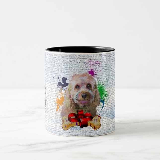 Caneca De Café Em Dois Tons Engraçado, Bonito Cachorro Cavapoo Iapo Natal (Centro)