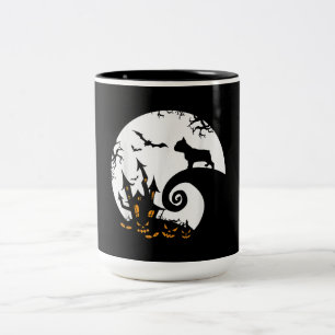 Caneca De Café Em Dois Tons Engraçado Cachorro Francês E Costume De Dia Das 
