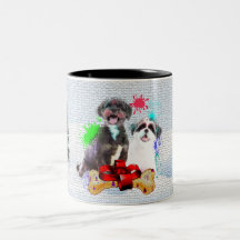 Engraçado Cachorro Shih Tzu Natal
