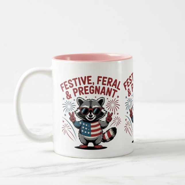 Caneca De Café Em Dois Tons Engraçado Café Mug para grávida (Esquerda)