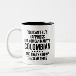Caneca De Café Em Dois Tons Engraçado Casar com uma Colombiana