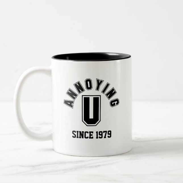 Caneca De Café Em Dois Tons Engraçado Chupa, Preto (Esquerda)