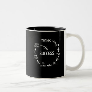 Caneca De Café Em Dois Tons Engraçado citações motivacionais de sucesso men