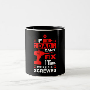 Caneca De Café Em Dois Tons Engraçado consertar o reparo de ti