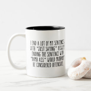 Caneca De Café Em Dois Tons Engraçado Cota café