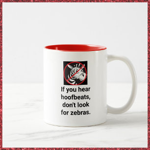 Caneca De Café Em Dois Tons Engraçado Cote Zebra Mug