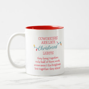 Caneca De Café Em Dois Tons Engraçado Coworker Holiday Humor