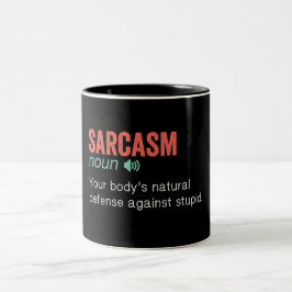 Caneca De Café Em Dois Tons Engraçado Definição de Sarcasmo