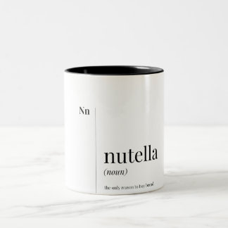 Caneca De Café Em Dois Tons Engraçado Definição Nutella
