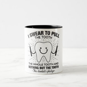 Caneca De Café Em Dois Tons Engraçado Dentista Mug