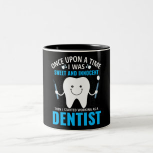 Caneca De Café Em Dois Tons Engraçado Dentista Mug