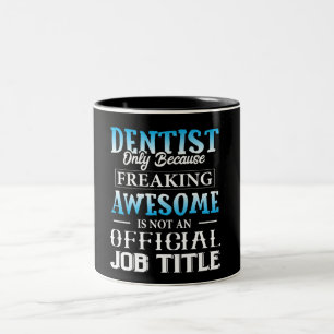 Caneca De Café Em Dois Tons Engraçado Dentista Mug