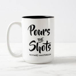 Caneca De Café Em Dois Tons Engraçado Derrama Os Tiros Decide