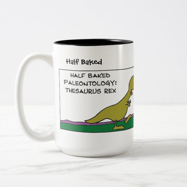 Caneca De Café Em Dois Tons Engraçado Dinossaur Mug (Esquerda)