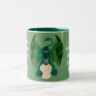 Caneca De Café Em Dois Tons Engraçado Dragon Mug