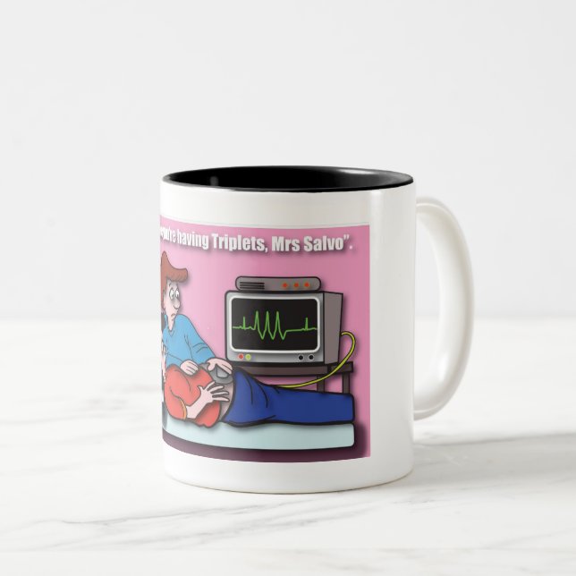 CANECA DE CAFÉ EM DOIS TONS ENGRAÇADO ECG MUG (Frente Esquerda)