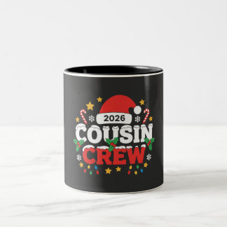Caneca De Café Em Dois Tons Engraçado Encontro Familiar de Primos 2026 Criança